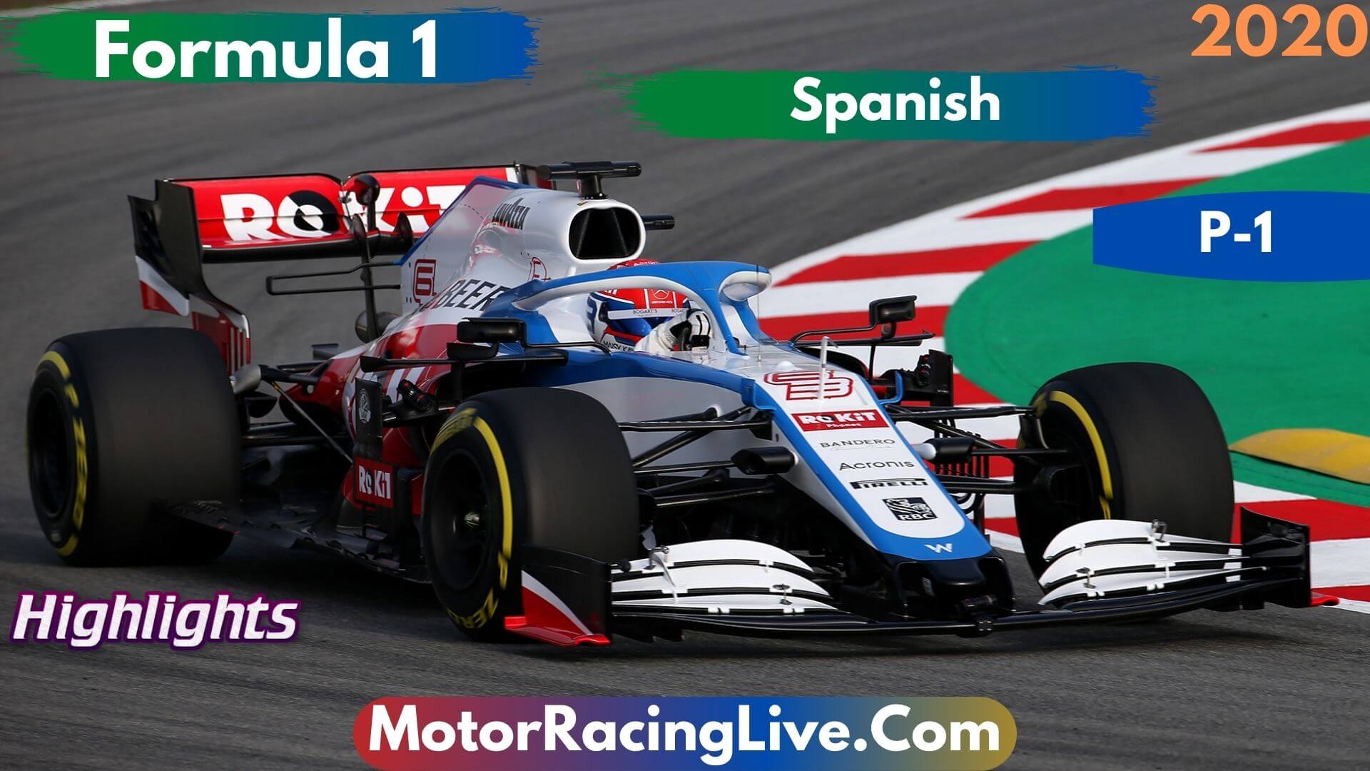 F1 Practice 1 Spanish GP Race 2020 Highlights